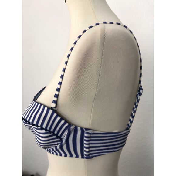 Seafolly Seaview Swim Striped Bikini Top Swimwear - Picture 5 of 7